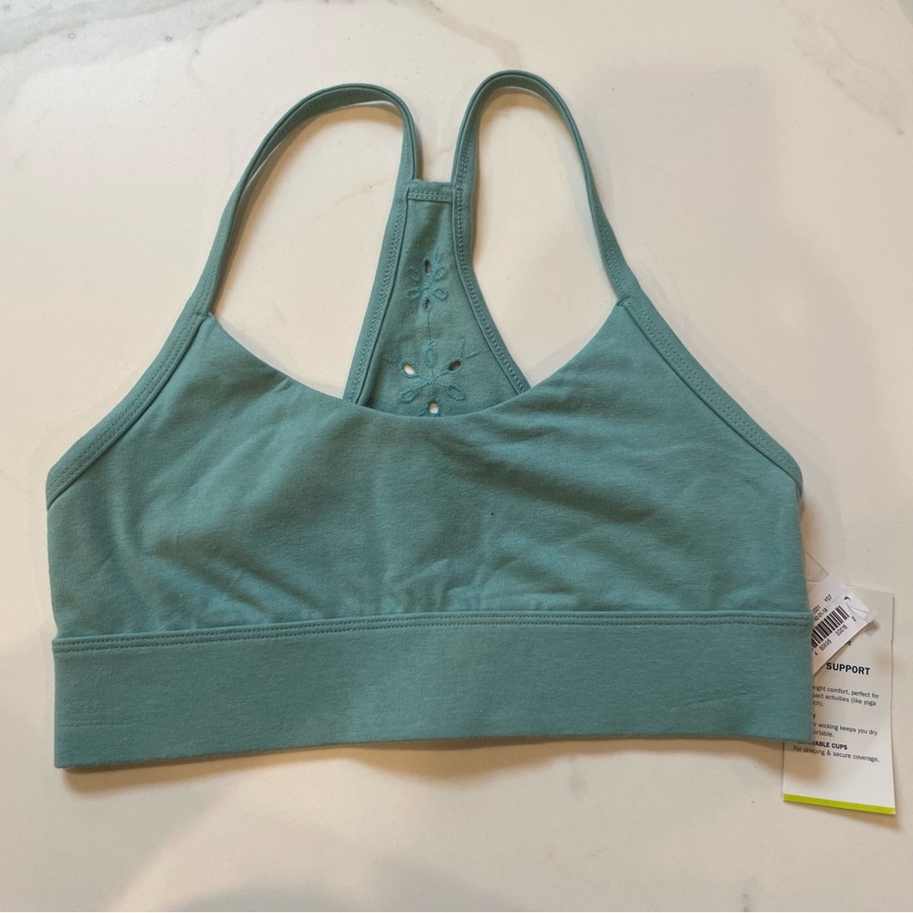 4/$30 Old Navy Sports bra size small green teal NWT pole polewear fitness pole